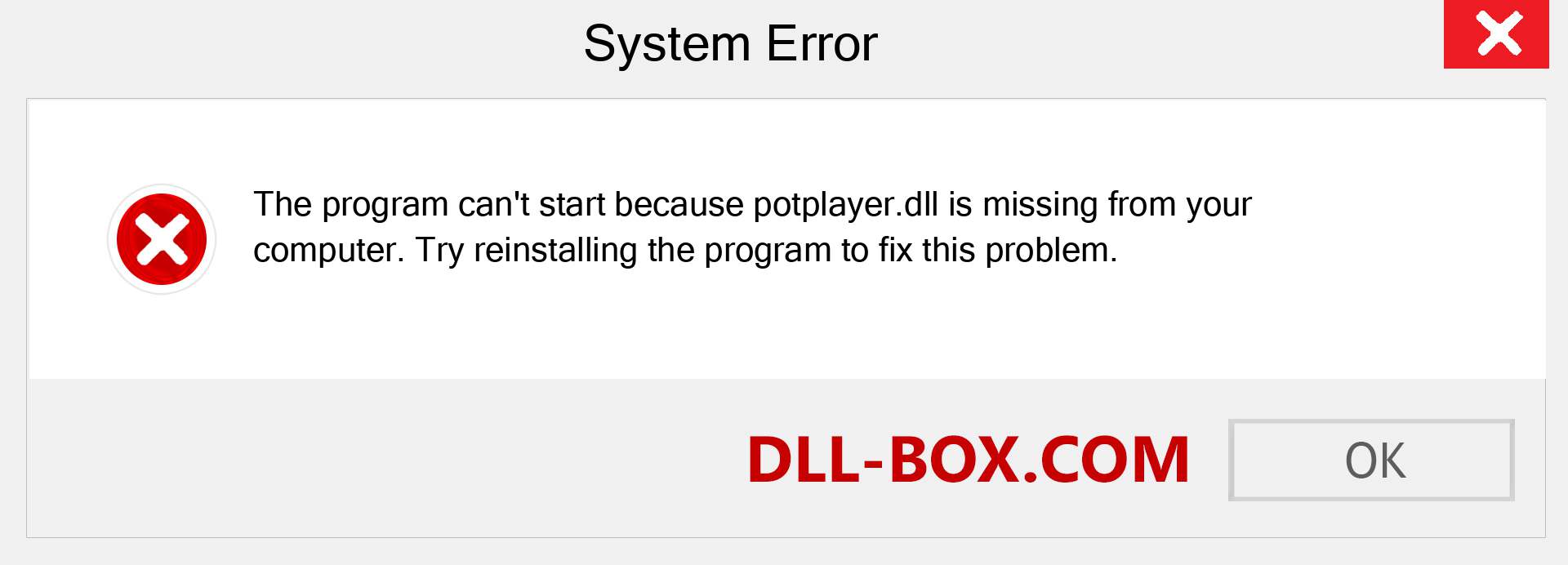 potplayer.dll file is missing?. Download for Windows 7, 8, 10 - Fix  potplayer dll Missing Error on Windows, photos, images