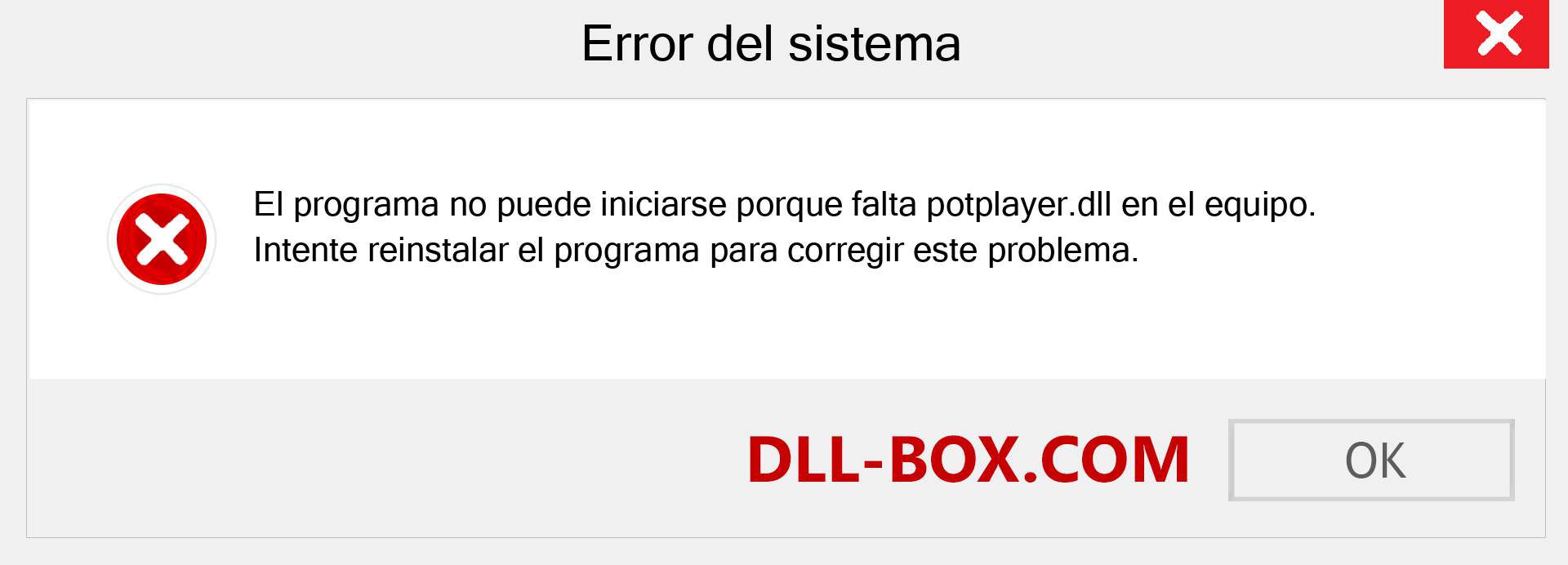 ¿Falta el archivo potplayer.dll ?. Descargar para Windows 7, 8, 10 - Corregir potplayer dll Missing Error en Windows, fotos, imágenes